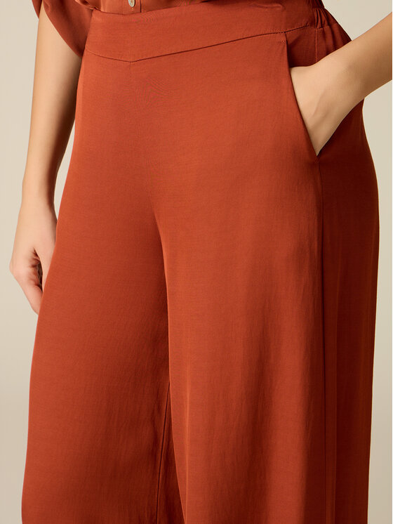 Oltre Oltre Pantaloni di tessuto P00QJ002443N022 Arancione Baggy Fit