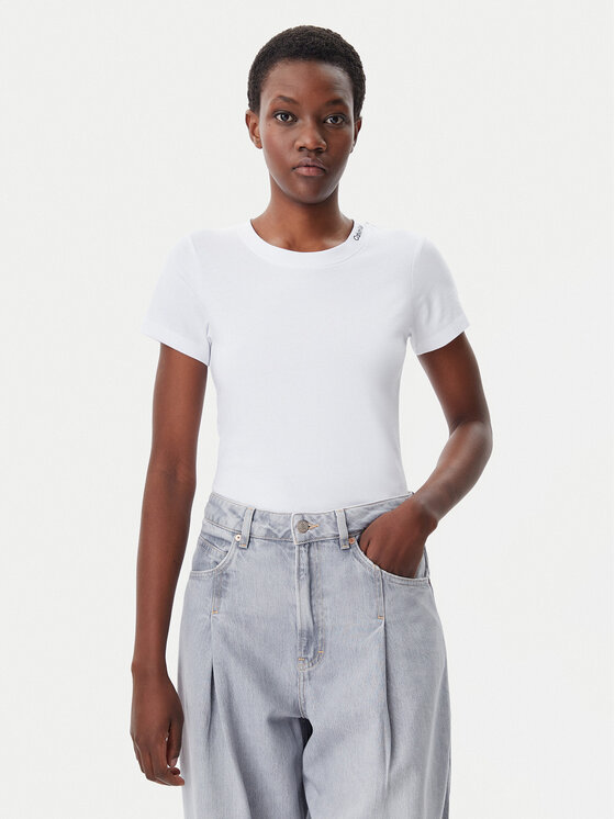 Calvin Klein Jeans Calvin Klein Jeans T-särk Logo J20J225540 Valge Regular Fit