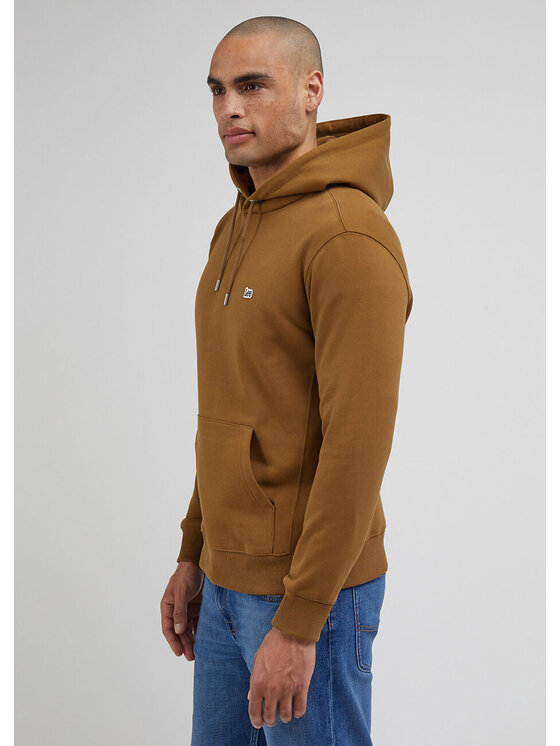 Lee Lee Felpa PLAIN HOODIE Marrone Regular Fit