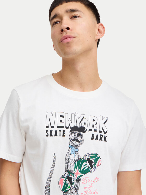 Blend Blend T-krekls 20717748 Balts Regular Fit