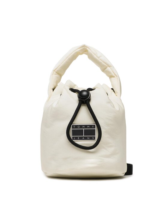 Tommy Jeans Ročna Torba Tjw Hype Conscious Bucket Bag AW0AW14142 Écru