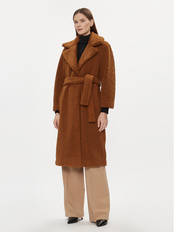 Sisley Sisley Kevad-sügis mantel 2XFQLN033 Pruun Comfort Fit