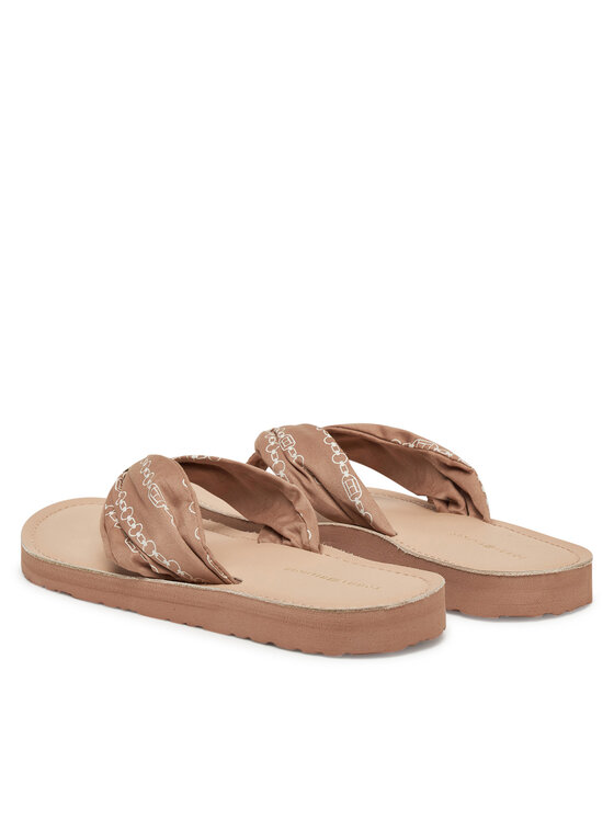 Tommy Hilfiger Tommy Hilfiger Varbavahesandaalid Th Chain Print Elevated Sandal FW0FW08519 Beež