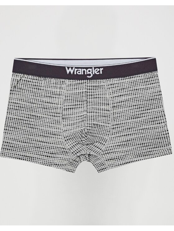 Wrangler Wrangler Bokserki Canva 3 Pack Cotton Elastane Trunks Kolorowy