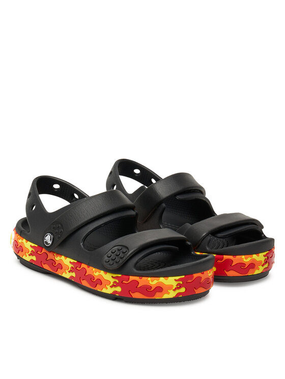 Crocs Crocs Sandały Crocband Cruiser Flames Sandal Kids 211268 Czarny