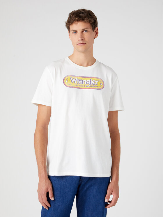 Wrangler Wrangler T-shirt Branded W773EEW02 112331866 Bianco Regular Fit