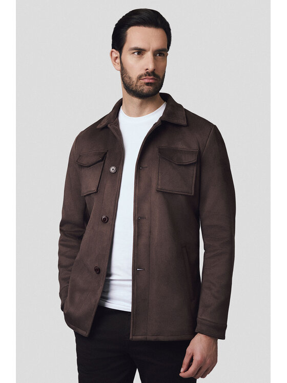 Lancerto Lancerto Kurtka koszulowa Tagus KU068224000011 Brązowy Regular Fit