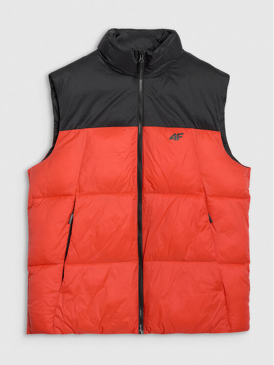 4F 4F Kamizelka APRES SKI Czerwony Regular Fit