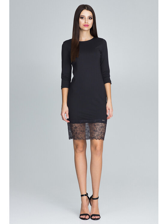 FIGL FIGL Vestito da giorno M570 Nero Regular Fit
