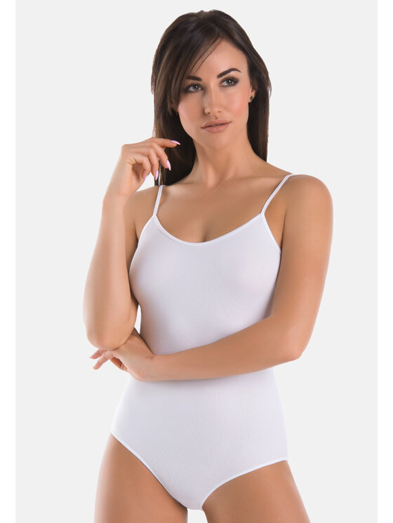 Teyli Teyli Body damskie Classico Biały