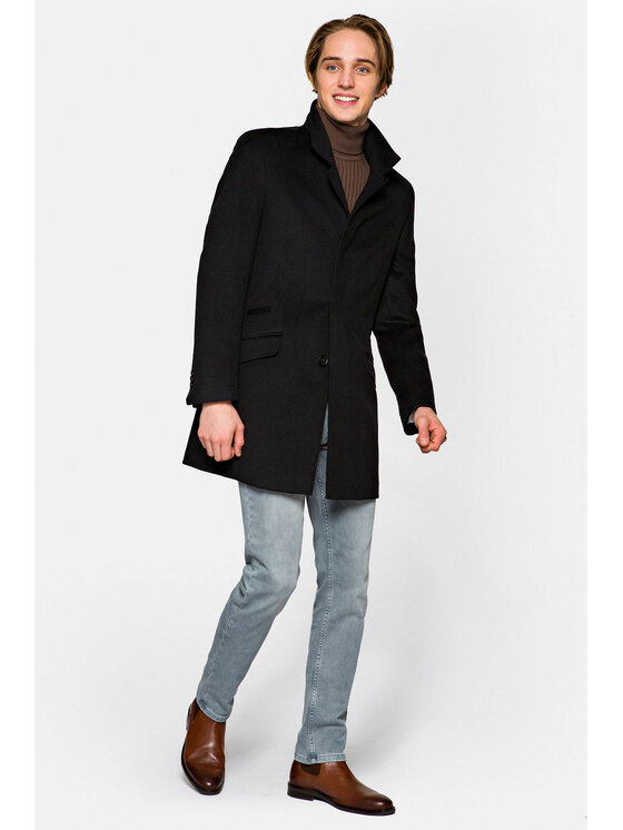 Lancerto Lancerto Płaszcz Maryport Granatowy Regular Fit