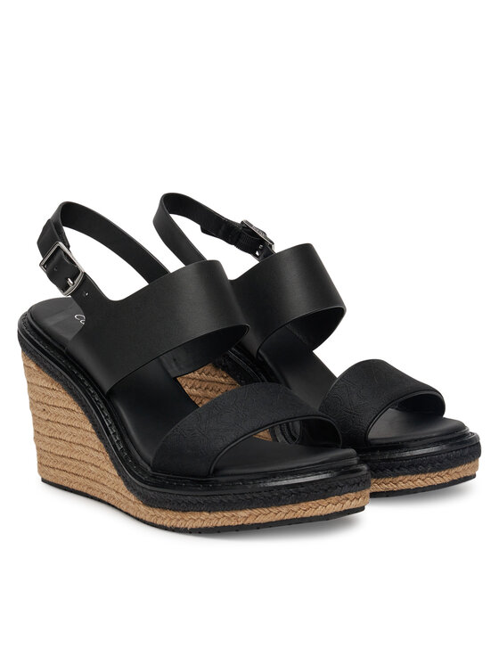Calvin Klein Calvin Klein Espadryle Wedge Sandal 70 - Jacq HW0HW02386 Czarny