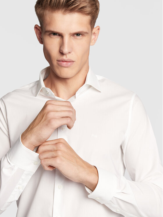 Michael Kors Michael Kors Košeľa MD0MD90425 Biela Slim Fit