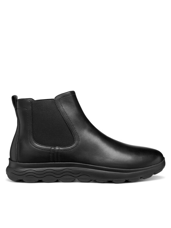 Geox Geox Kotníková obuv s elastickým prvkem U Spherica U56BYD 00043 C9999 Černá