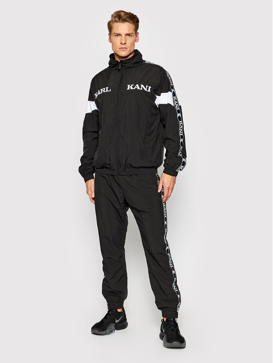 Karl Kani Karl Kani Kurtka przejściowa Retro Tape 6086924 Czarny Regular Fit