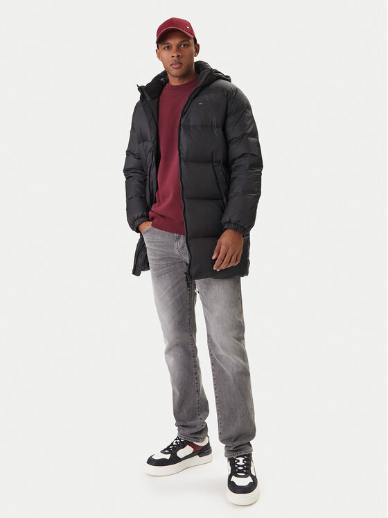Tommy Jeans Tommy Jeans Pehelykabát Essential DM0DM20466 Fekete Regular Fit