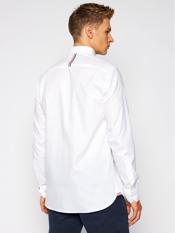 Tommy Hilfiger Tailored Tommy Hilfiger Tailored Риза MERCEDES-BENZ Stretch Oxford TT0TT08304 Бял Regular Fit