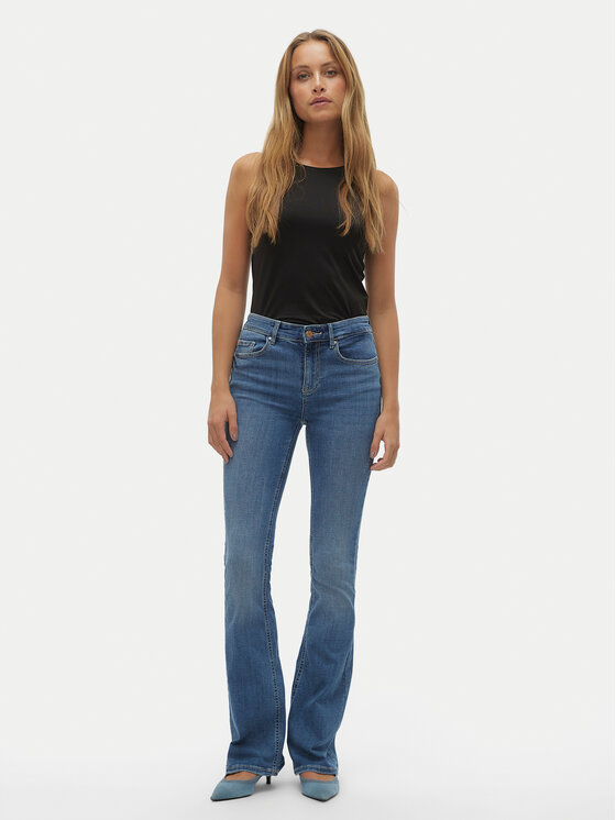 Vero Moda Vero Moda Farmer Flash 10302478 Kék Flared Fit