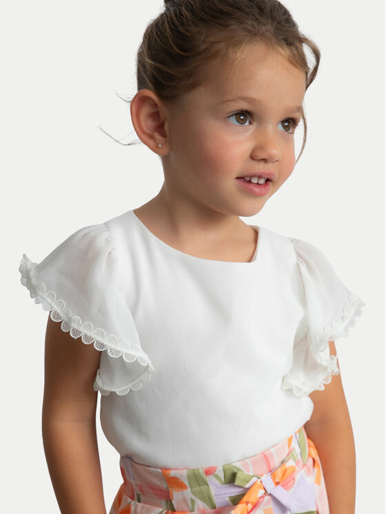 Mayoral Mayoral Blusa 3195 Bianco Regular Fit