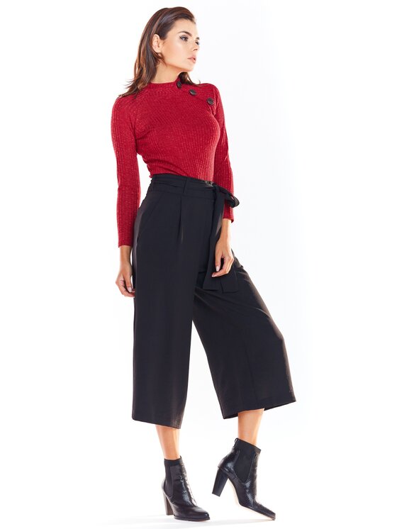 Awama Awama Sveter A315 Bordová Basic Fit