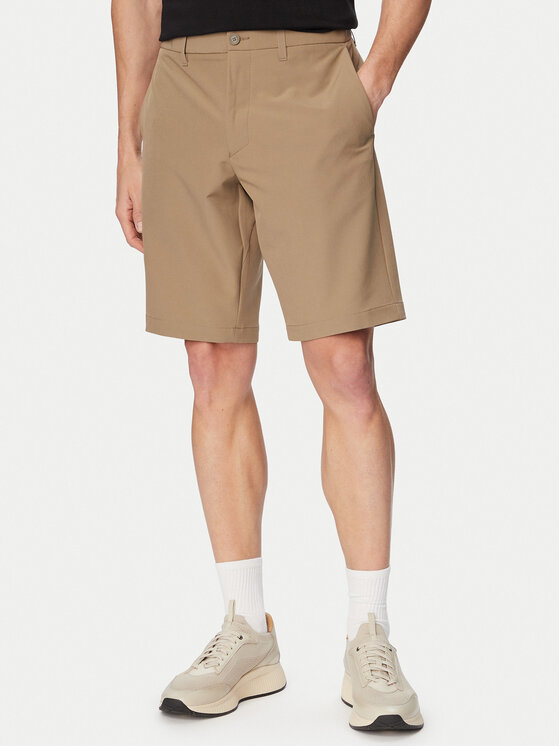 BOSS BOSS Шорти от плат S Commuter 10.5 Inch 50540337 Светлозелен Slim Fit