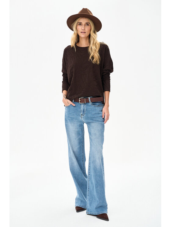 blue shadow blue shadow Bluzka Dazi Brązowy Regular Fit