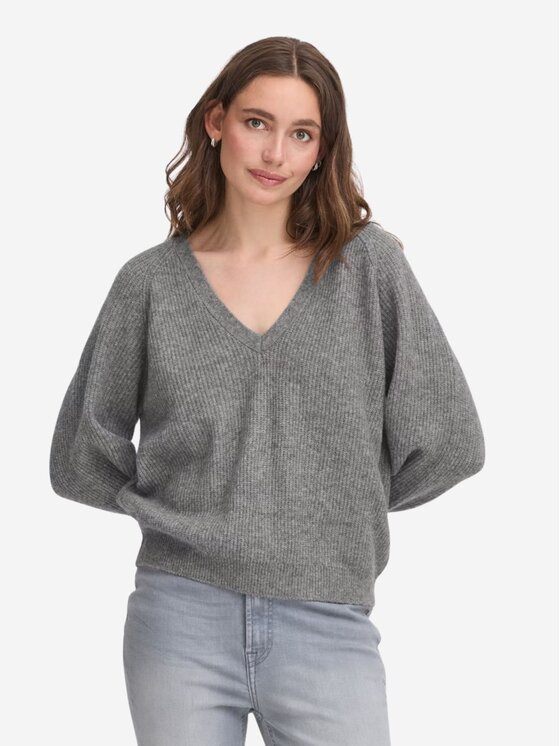 ICHI ICHI Maglione Maglia ihdasila ls2 Grigio Regular Fit
