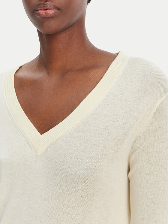 Calvin Klein Calvin Klein Megztinis LV044F324G Écru Regular Fit