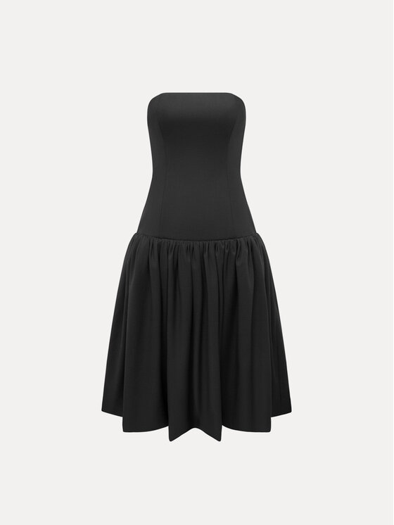 La Mania La Mania Vestito da giorno GRAZIE Nero Classic Fit