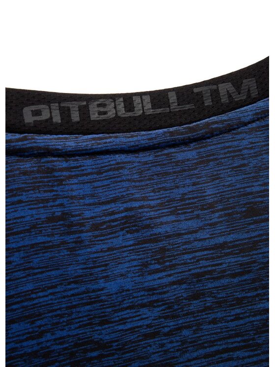 PITBULL PITBULL Koszulka techniczna Rashguard Performance Pro plus New Logo L Granatowy Slim Fit