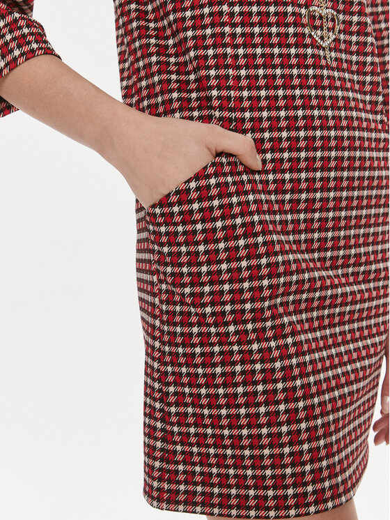 Liu Jo Liu Jo Vsakodnevna obleka MF3413 J4050 Rdeča Regular Fit