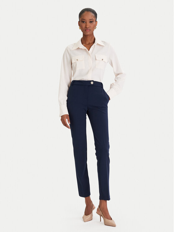 Rinascimento Rinascimento Chinosy CFC0126226003 Granatowy Slim Fit