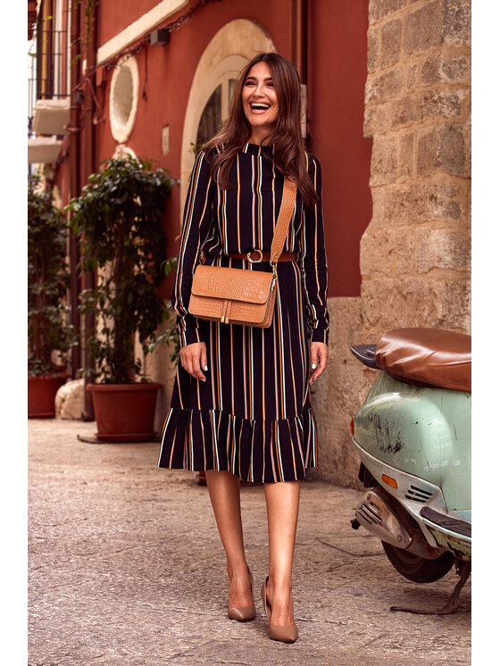 Stylove Stylove Každodenné šaty S182 Čierna Regular Fit