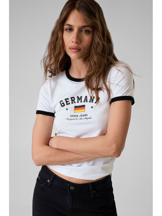 Guess Jeans Guess Jeans T-shirt 183096 Bijela Classic Fit