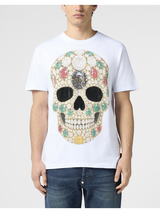 PHILIPP PLEIN PHILIPP PLEIN T-Shirt 30617 Bílá Regular Fit
