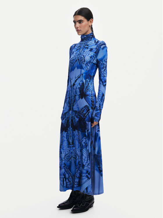 Desigual Desigual Ikdienas kleita 24WWVK26 Zils Slim Fit