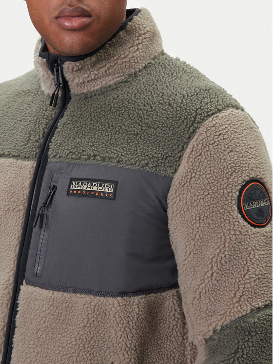 Napapijri Napapijri Fleecejacke Yupik NP0A4GNT Grün Regular Fit