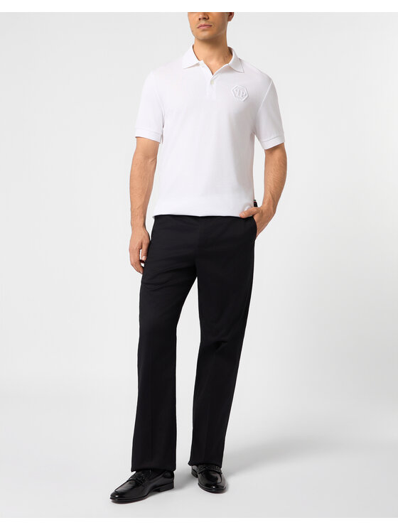 PHILIPP PLEIN PHILIPP PLEIN Polo 31301 Bianco Slim Fit