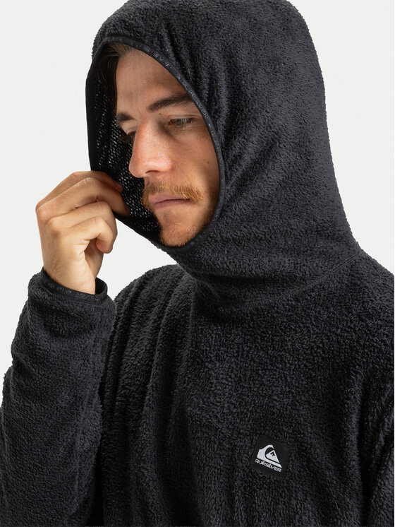 Quiksilver Quiksilver Fleecová mikina Warm Up Hoodie EQYPF03079 Čierna Regular Fit