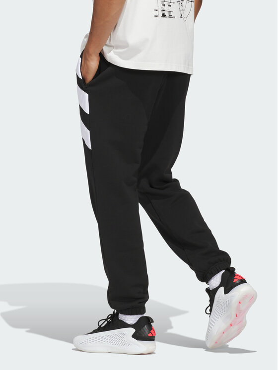 adidas adidas Spodnie materiałowe 139373 Czarny Loose Fit