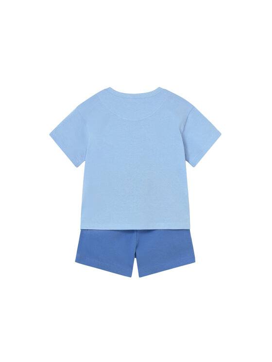 Mayoral Mayoral Set tricou și pantaloni scurți 1670 Albastru Regular Fit