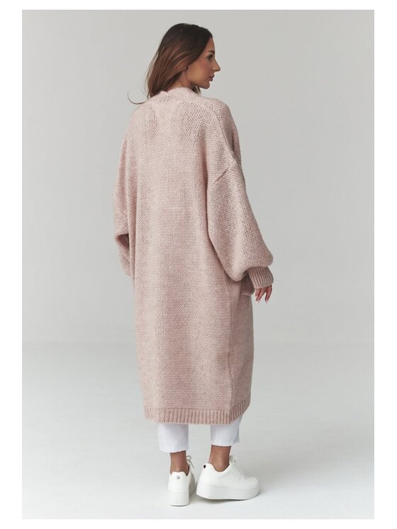 Makadamia Makadamia Sweter S172 Różowy Loose Fit
