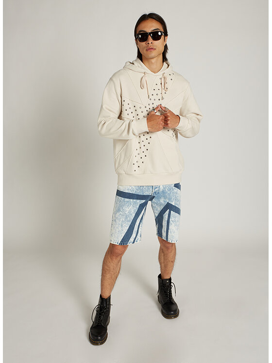 John Richmond John Richmond Felpa Jeans da uomo John Richmond Bianco Regular Fit