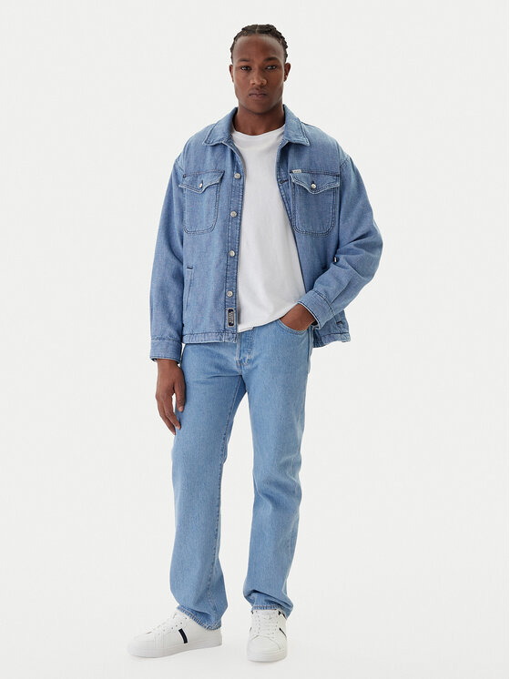 Guess Guess Džinsa jaka M5RN30 D5KW1 Zils Regular Fit