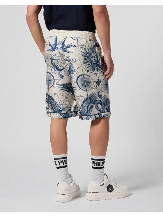 PHILIPP PLEIN PHILIPP PLEIN Szorty materiałowe 29001 Biały Regular Fit