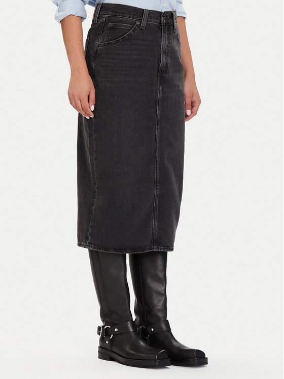 Levi's® Levi's® Fustă de blugi 001VH-0004 Negru Regular Fit
