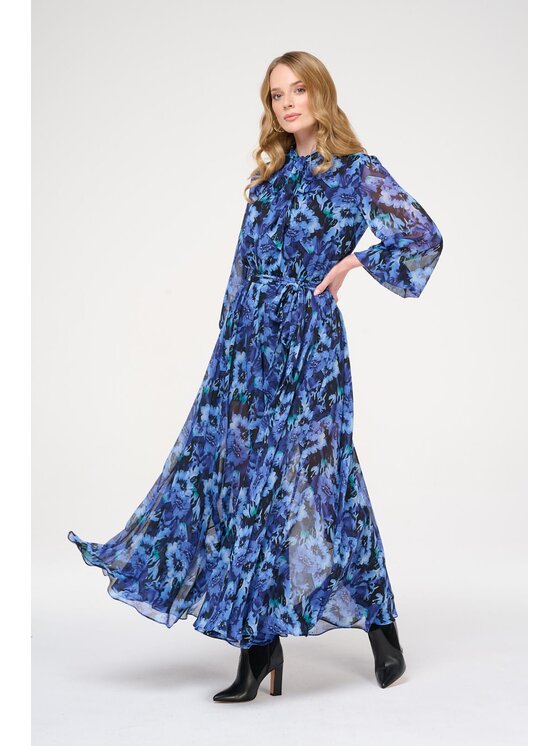 Castellani Castellani Sukienka wieczorowa Elmira Granatowy Regular Fit
