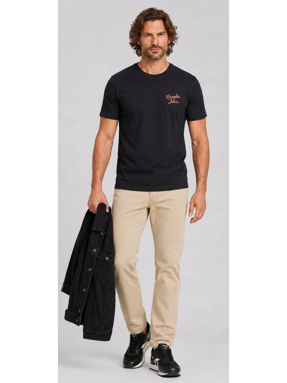Wrangler Wrangler T-Shirt Logo Tee Czarny Oversize