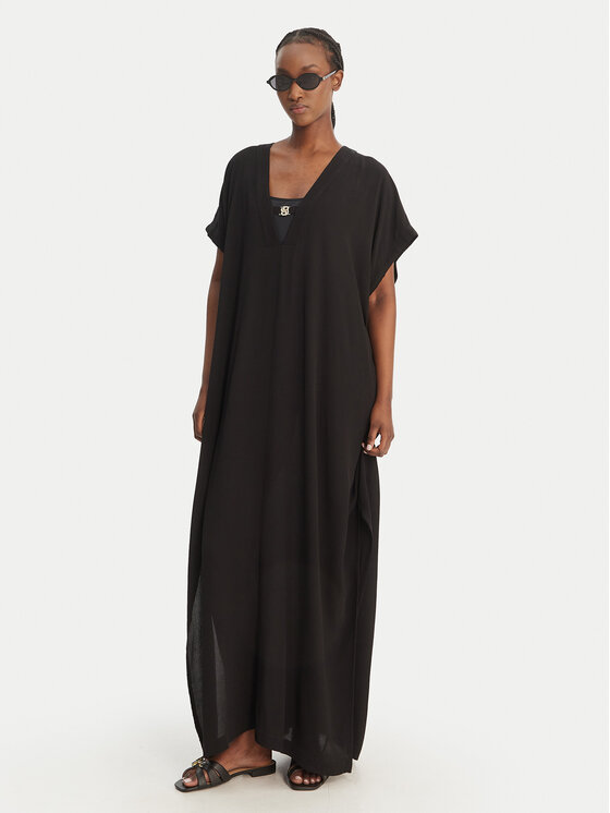 BOSS BOSS Rochie de plajă Double B 50557042 Negru Relaxed Fit
