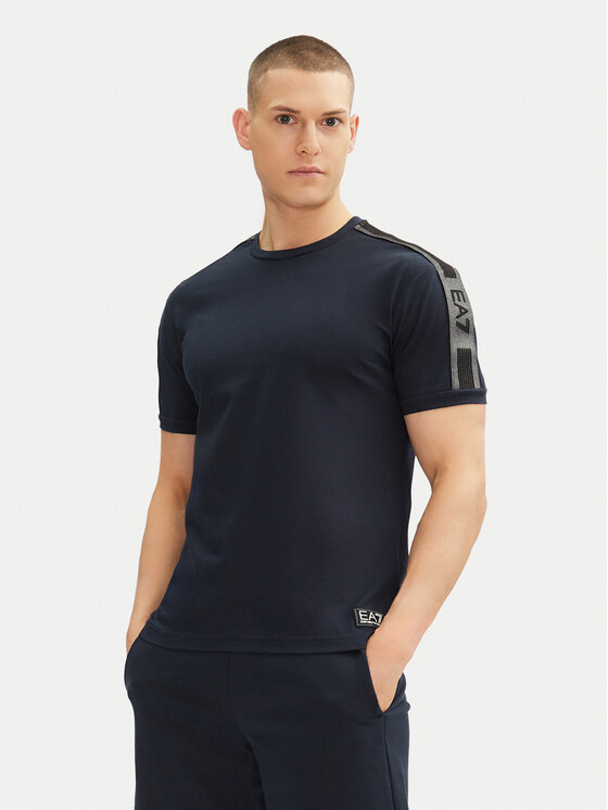 Męski T-Shirt EA7 Emporio Armani, Rozmiar XL, Granatowy, 7M000138 AF10375 UB102